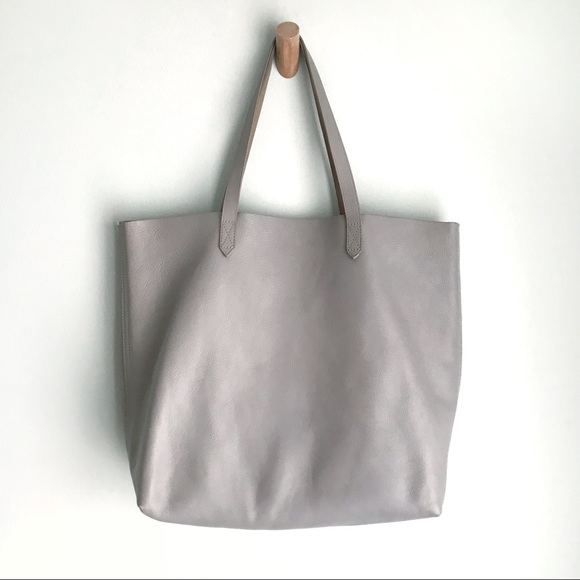 Madewell Handbags - MADEWELL Transporter Gray Leather Tote Bag Purse